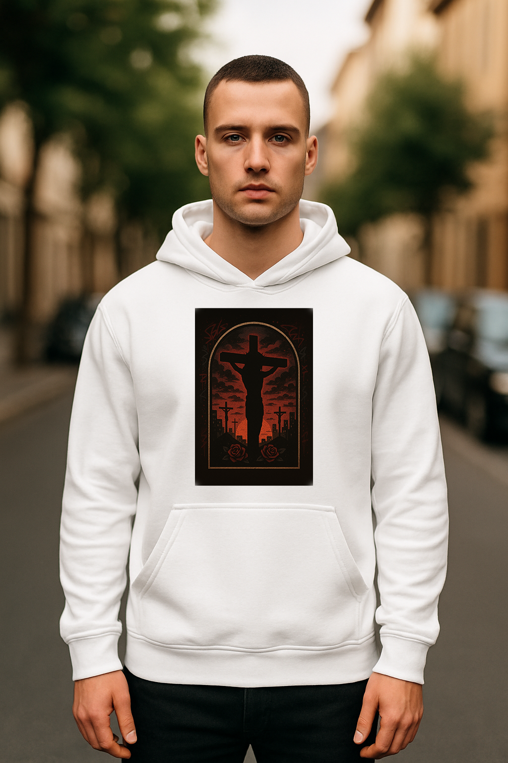 Abrigo con capucha unisex