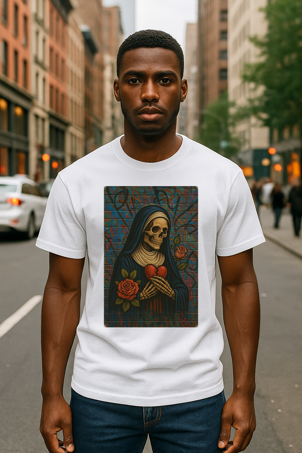 Camiseta gruesa teñida unisex