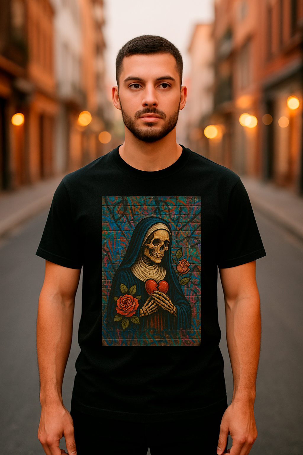 Camiseta gruesa teñida unisex
